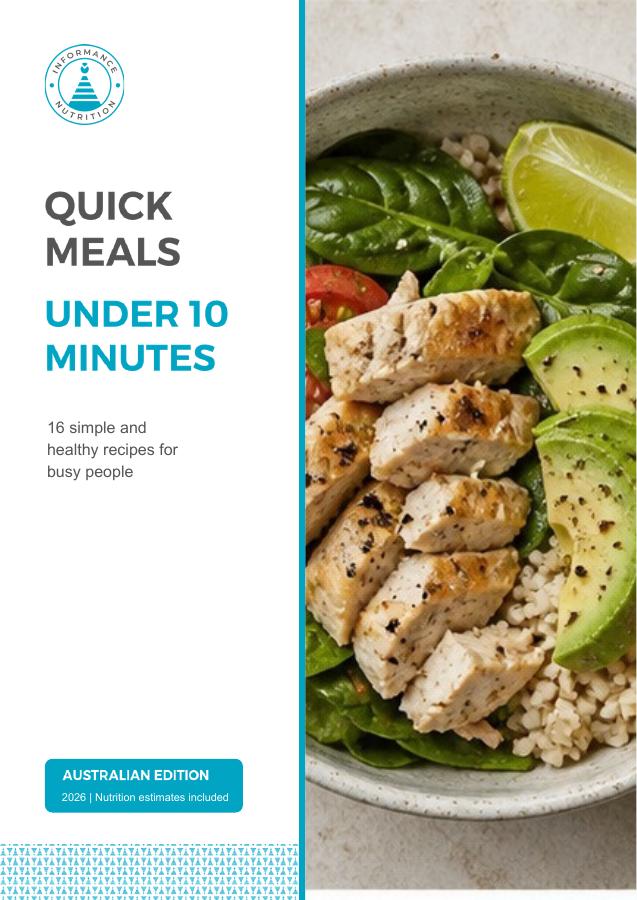 Cover of Quick Meals Under 10 Minutes, the Informance Nutrition recipe book